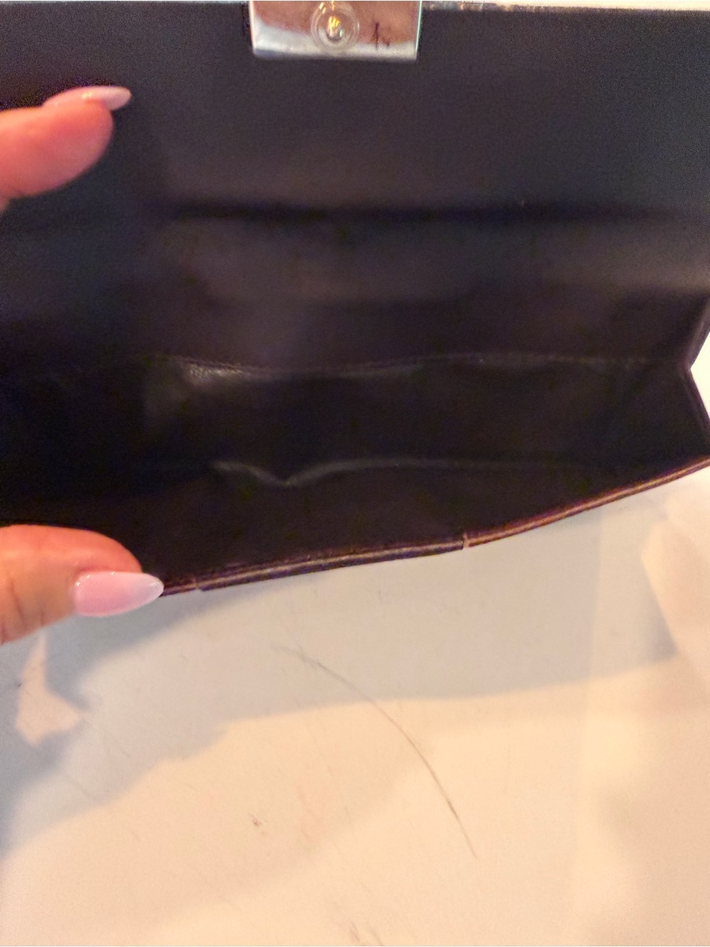 Gucci Dark Brown Embossed GG Leather Continental Wallet with Black Stripe - Picture 5 of 7